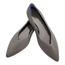 ROTHY’S The Point II Metallic Flats Size 10 Quiet Luxury Casual Chic Cottagecore