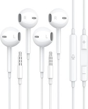 Apple Wired Earbuds 3.5mm Headphones with Mic  Volume Control, 2 Pack