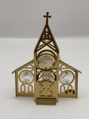 Kirche Österreich Kristall Maskottchen 24K vergoldet Sonnenfänger