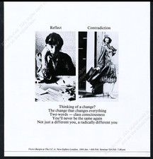 1975 Victor Burgin 2 photo New Gallery London show vintage print ad