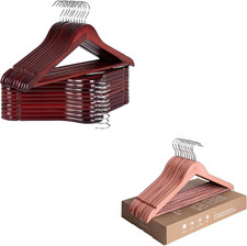 Elegant Wooden Coat Hanger Set for Stylish Organization and Storage