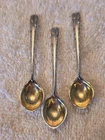 CANDLELIGHT by TOWLE sterling silver 3 SALT SPOONS Original D monogram GW Bowl