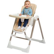 Baby High Chair,Removable Dual-Layer Tray,5-Point Safety Harness,Footrest