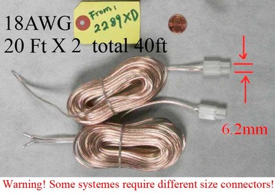 2x 20ft 6 2mm Speaker Cables Wires Made For Select Sony Samsung Lg Philips Ht Tv Ebay