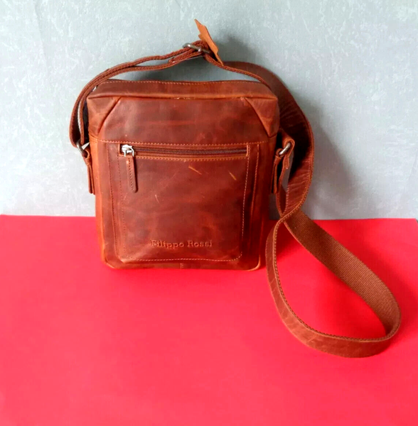 Filippo Rossi Leder UmhäNgetasche Tasche Seattle Cognac 27 X 23 X 6 Cm Hjp-image