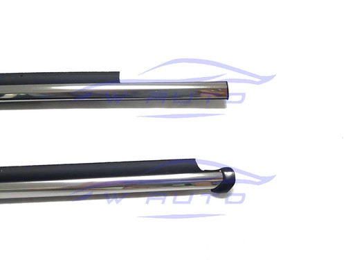 2 Rear Door Genuine Chrome Weatherstrip Window Seal For Toyota Hilux Revo 4D 15+ - Picture 2 of 5