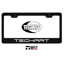 Techart Wheels License Plate Frame Reflective White Street Racing Usa