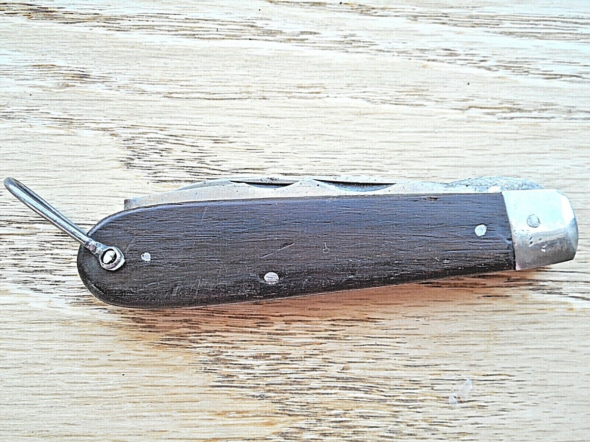 懐古 Pocket Knife Sabre Linesman 635 2-Blade-Rosewood Japan - Vintage