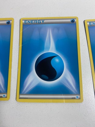 Pokémon TCG 2/30, 3/20, 8/30 Water Energy Suicune Trainer Kit 3 each Fair Cond. - Foto 3 di 7