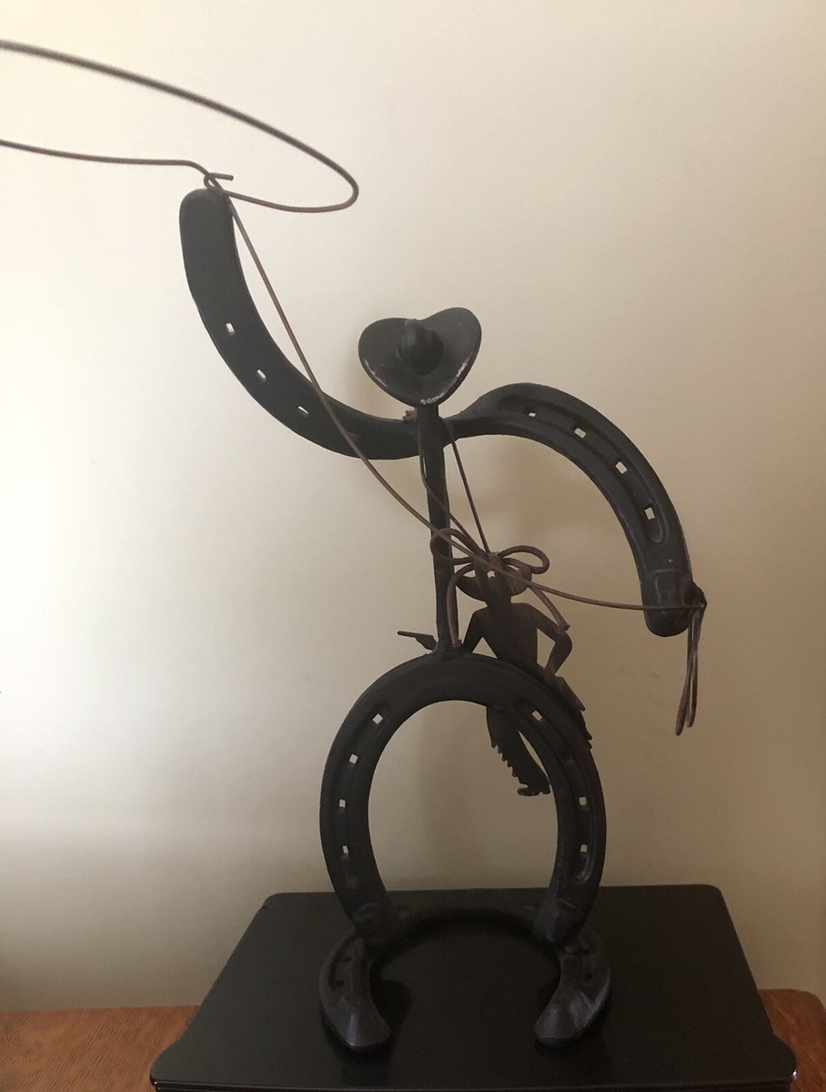 Handmade cowboy made from horseshoes | eBay