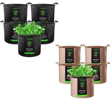 VIVOSUN 5Pack Plant Grow Bags Thickened Nonwoven Fabric Soil Pots w/ Handle