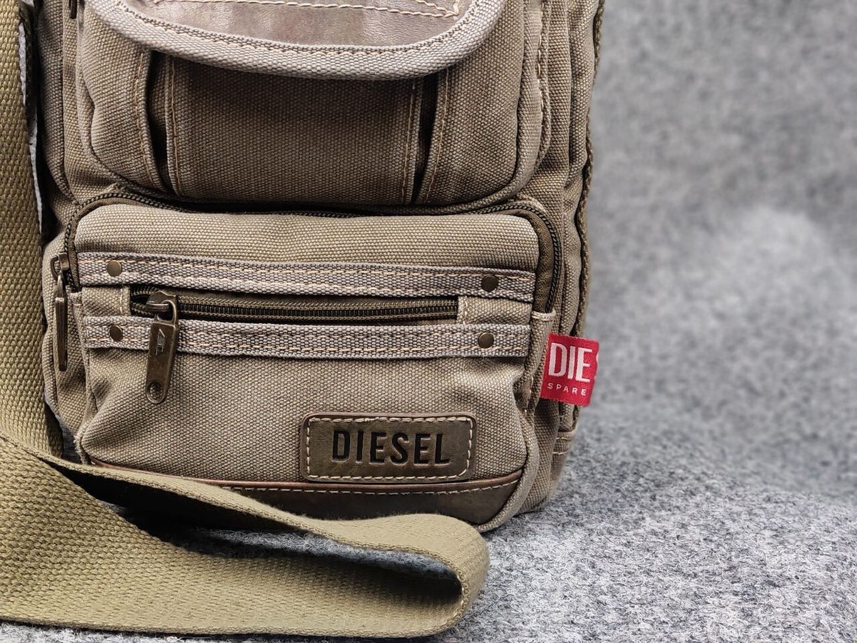 Vintage 90's Diesel spare parts Military Zip Pocket Canvas Vintage 90's Diesel spare parts Military Zip Pocket Canvas
