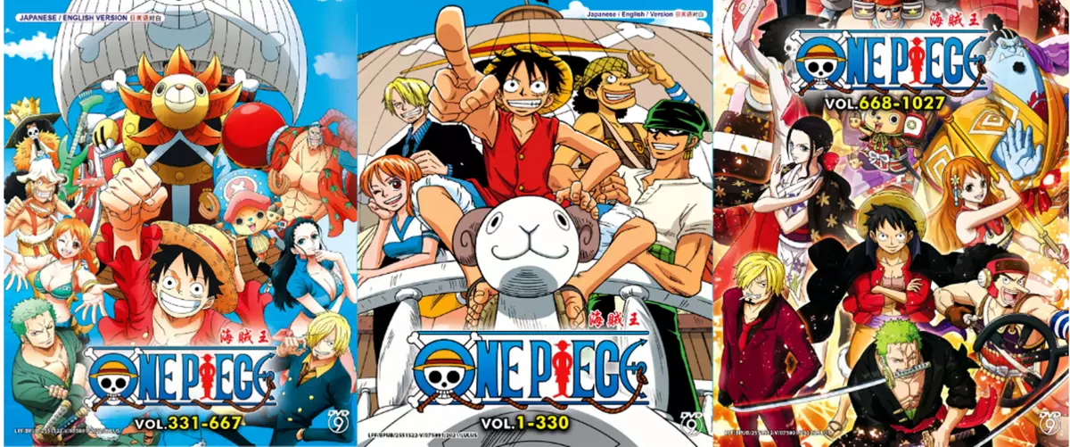 Anime One Piece Collection DVD TV Series 3 Boxset (EPS 1-1027