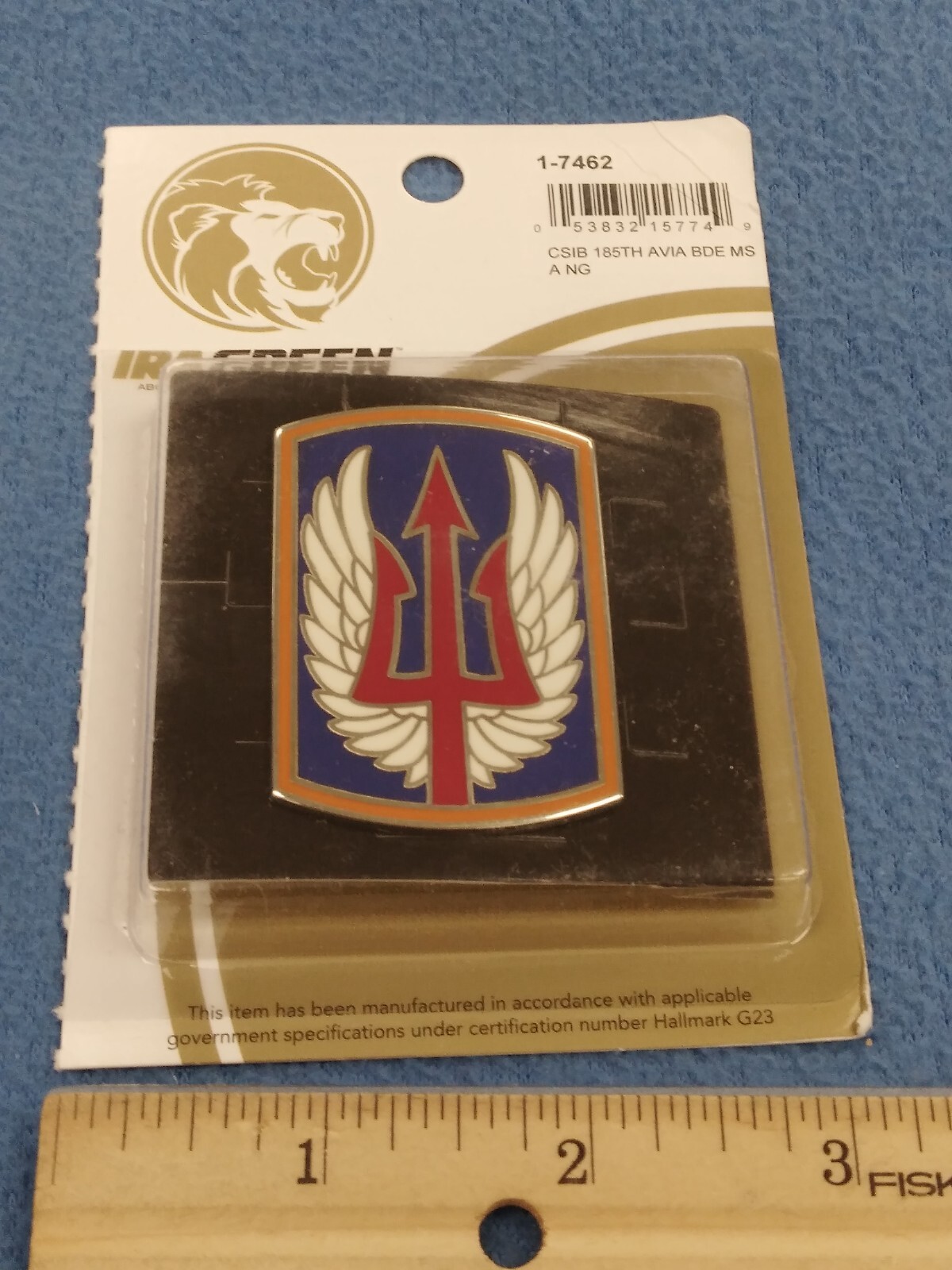LARGE - 2 INCH - CSIB U.S. ARMY 185th AVIATION BRIGADE PIN - NEW