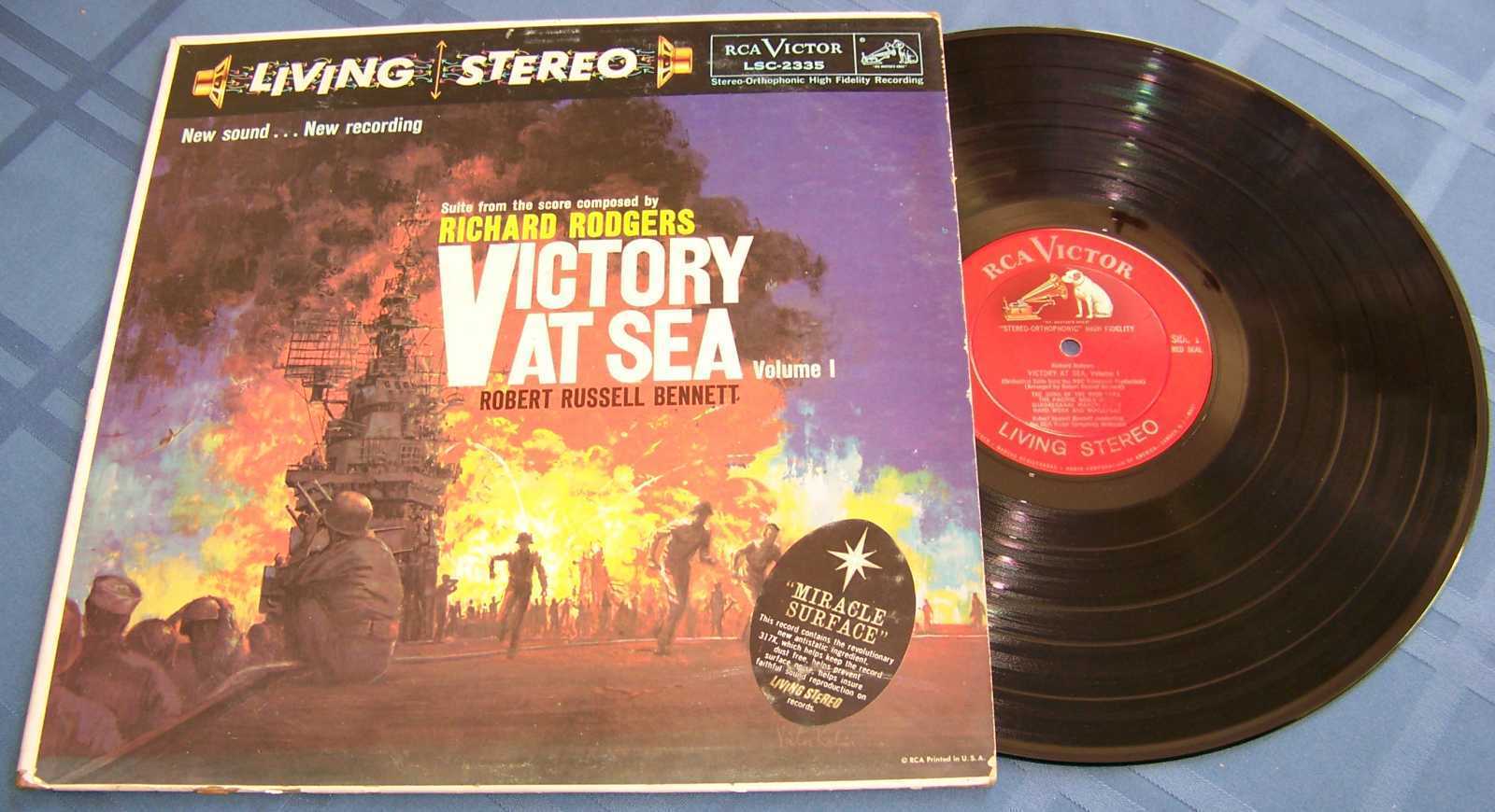 VICTORY AT SEA vol. 1 Richard Rodgers  LIVING STEREO LP record  RCA LSC-2335