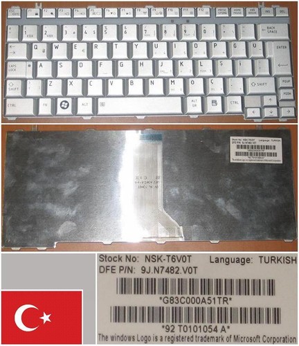 Clavier AZERTY Belge Toshiba A600 M800 U400 – Neuf Sans Boîte, Référence AEBU2B00050-BE