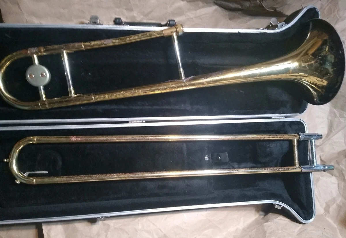 Bach TB300 Tenor Trombone w case. USA. Acceptable physical condition Plays well