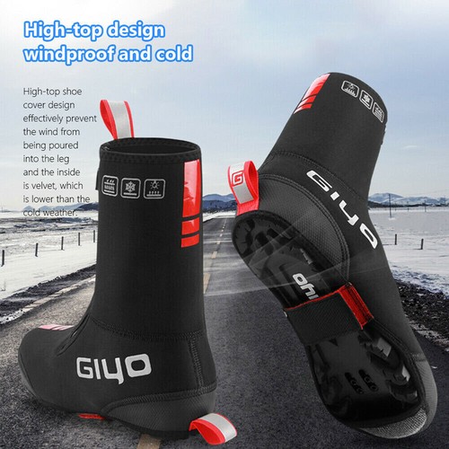 GIYO Red Waterproof Cycling Shoe Covers MTB Road Bike Overshoes Warm Thermal eBay