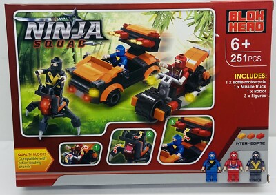 Blok Head 251 Piece Ninja Squad Building Block play set | eBay