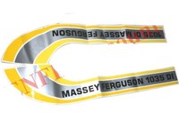 Massey Ferguson 1035 DI Traktor Haube Seitenaufkleber Emblem Set S2U