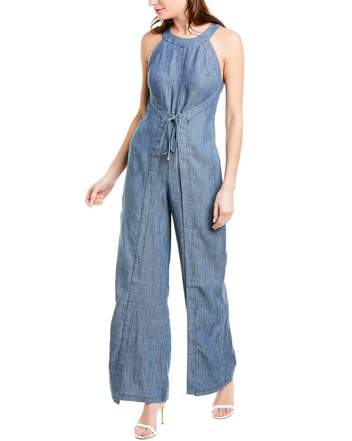 trina turk denim jumpsuit