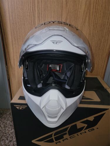 FLY RACING ODYSSEY ADVENTURE HODULAR HELMET WHITE SMALL DOT - Photo 3 sur 10