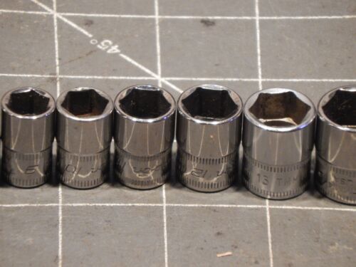 Snap On Tools 13Pc Metric 1/4" Drive Shallow Socket Set 4MM 15MM 6Pt Dr TMM - Picture 3 of 5
