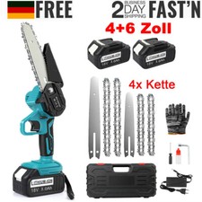 4+6Zoll 21V Für 24V Makita Akku Kettensäge Mini Elektro Motorsäge Handkettensäge