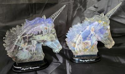 Set 2 Bradford Exchange Mysteries Of Unicorns Magical Starry Mimi Jobe Limited 