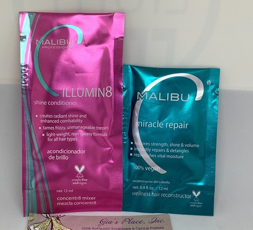2 PIECE SET MALIBU PROFESSIONAL ILLUMIN8 SHINE CONDITIONER & HAIR RECONSTRUCTOR - Picture 4 of 12