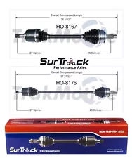 For Honda Accord 2.4L FWD Auto Trans Pair of Front CV Axle Shafts Set SurTrack