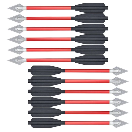6/12 piezas 6.5" pernos de caza puntas de acero flechas de aluminio tiro con arco mini pistola Xbow - Imagen 4 de 6