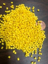 PP Plastic Pellets Polypropylene Resin Material Injection Molding Yellow 10 Lbs