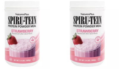 Natures Plus SPIRU-TEIN, Strawberry - 2.4 lb - Pound ****PACK OF 2 VALUE DEAL***