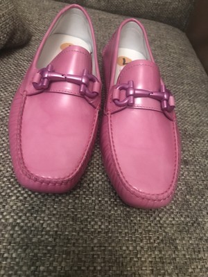 pink patent loafers