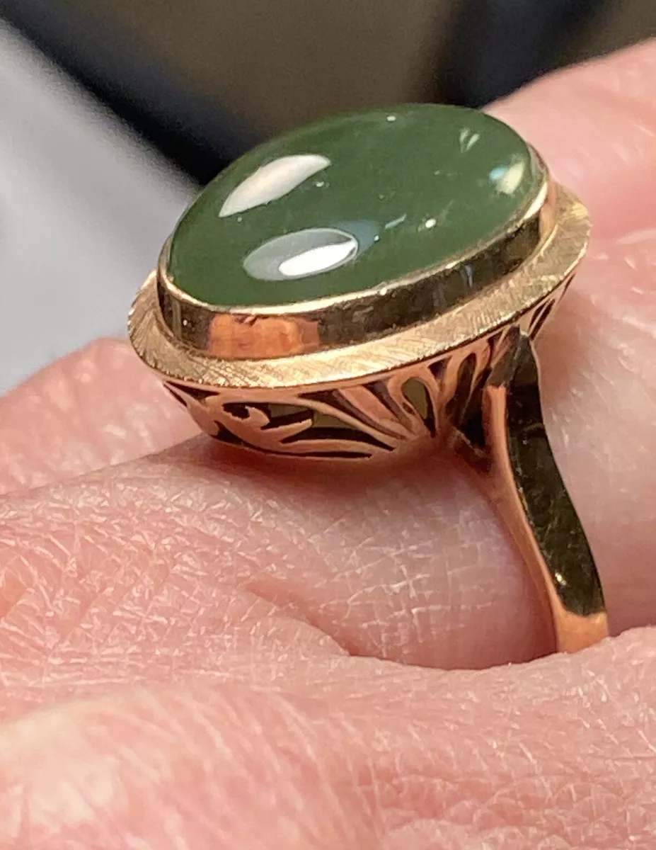 Oval jade ring outlet