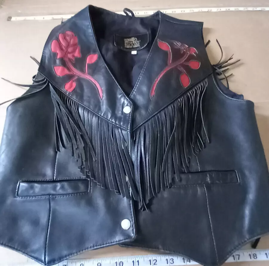 Vintage Prime Parts Woman's Leather Vest Medium - Used