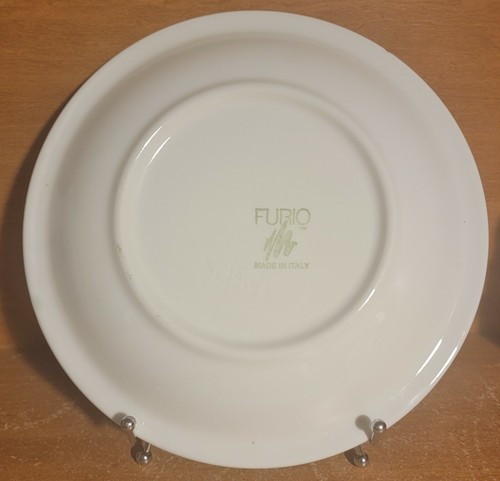 Plato de cena árbol de navidad Furio, 10 3/8", La Primula Italia, pintura de esponja verde - Imagen 5 de 6