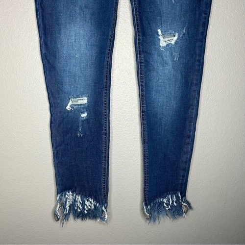 Free People Great Heights distressed frayed hem skinny jeans size 27 - Picture 4 of 9