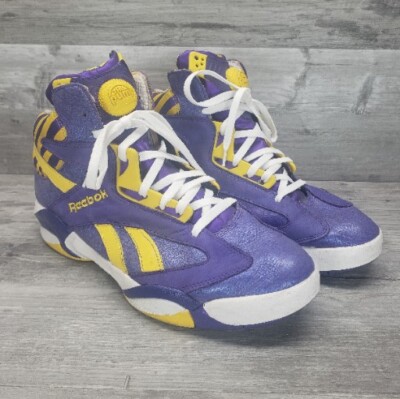 Reebok Shaq Attaq LSU Tigers M40343 Purple Yellow White Mens SZ 11