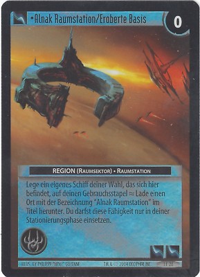 TCG 302   ''Wars'' Incursion Decipher Alnak Raumstation/Eroberte Basis 1F28 Foil