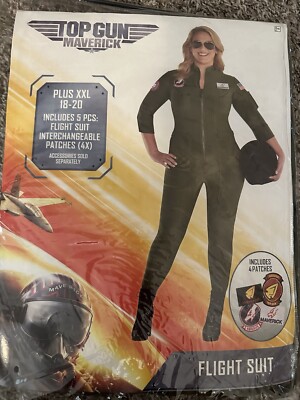 New!Top Gun Maverick Women Flight Suit Halloween Costume Plus XXL(18-20) Cosplay