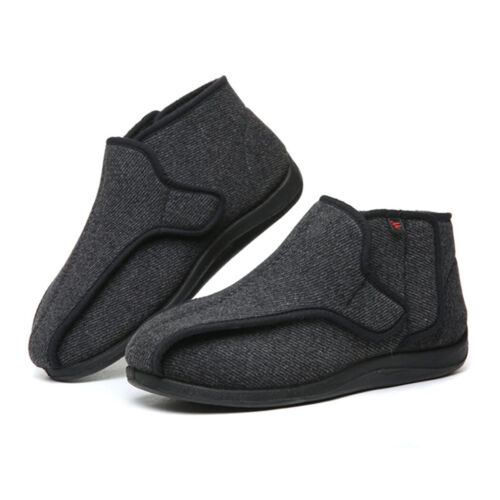 Mens Diabetic Slippers Extra Wide Opening Orthopaedic Arthritis Edema Shoes - Foto 1 di 10