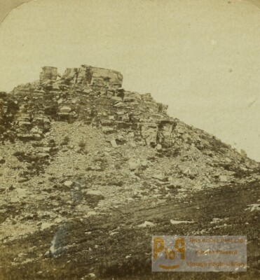 Vereinigtes Königreich Devon Castle Rock at Lynton altes Stereo Foto 1860