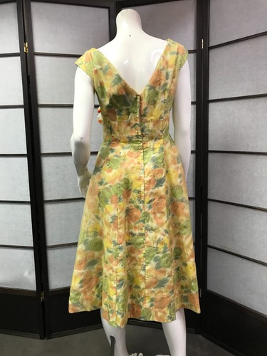 50s/60s Vintage Gorgeous Floral Dress, Rockabilly, Retro, Pin-Up, Cocktail, - Bild 6 von 7