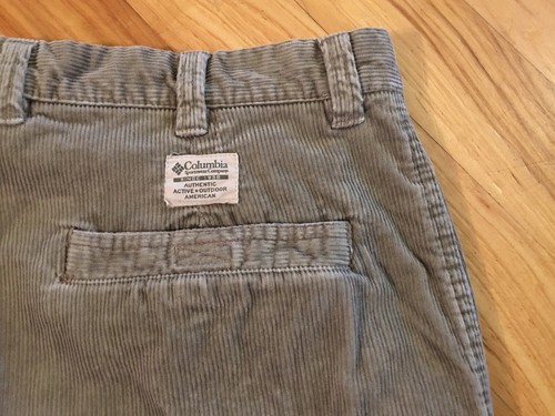 COLUMBIA Corduroy Brown Outdoor Pants Utility Work Pocket Mens Size 38W x 30L VG - Picture 6 of 12