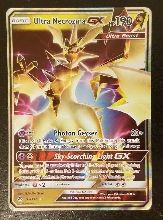 ULTRA RARE Ultra Necrozma GX Holo Forbidden Light 95/131 Pokemon Holographic -LP ULTRA RARE Ultra Necrozma GX Holo Forbidden Light 95/131 Pokemon Holographic -LP