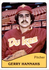 1979 Albuquerque Dukes TCMA #9 Gerry Hannahs Little Rock Arkansas Baseball Card