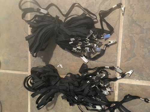 Neck Strap 3 Pack ID & Badge Holder Polyester Neck Lanyard Black - Picture 6 of 7