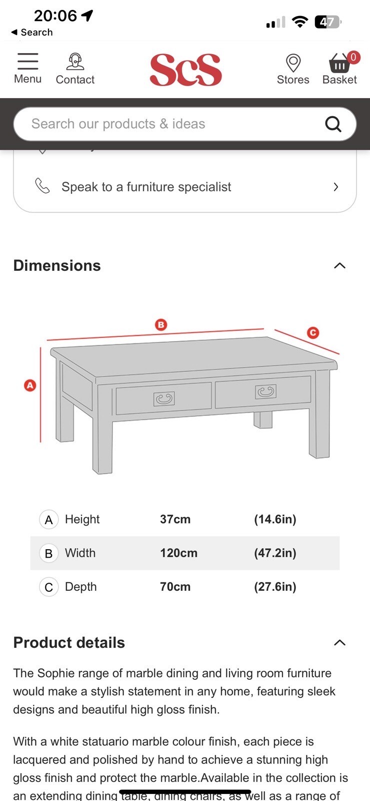 Marble Coffee Table eBay